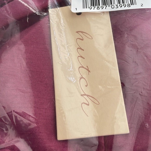 NEW NWT HUTCH Anthropologie Short Sleeve Marian Dress Midi Plum Medium - Picture 6 of 9